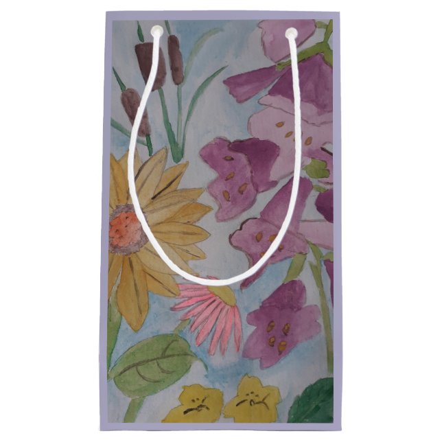Sacola Para Presentes Pequena Bolsa de Presente do Jardim de Algodão Inglês (Frente)