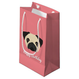 Sacola Para Presentes Pequena Bolsa de Presente Pequeno, Pug Cujo Cachorro É Gel