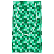 Bolsa de Presente Pixels Quadrados Verdes, Pixelad
