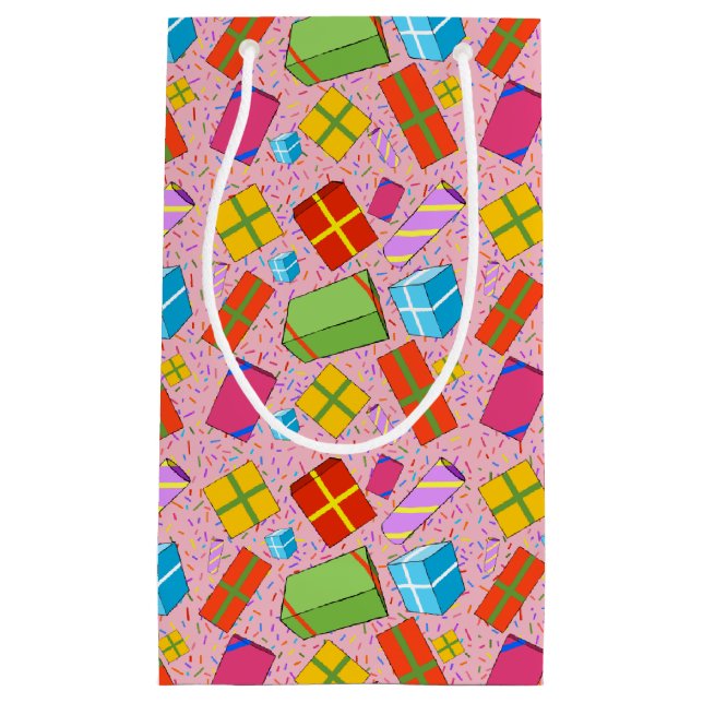 Sacola Para Presentes Pequena Bolsa de Presentes Coloridos (Frente)