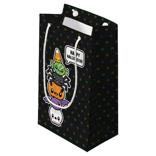 Sacola Para Presentes Pequena Bolsa de presentes do Halloween Treats (Frente inclinada)