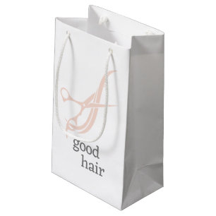 Sacola Para Presentes Pequena Bom Cabelo Logotipo Simples Cabelereiro Colorista
