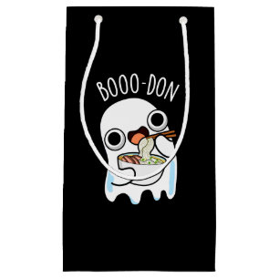 Sacola Para Presentes Pequena Boo-don Funny Ghost Udon Pun Dark BG