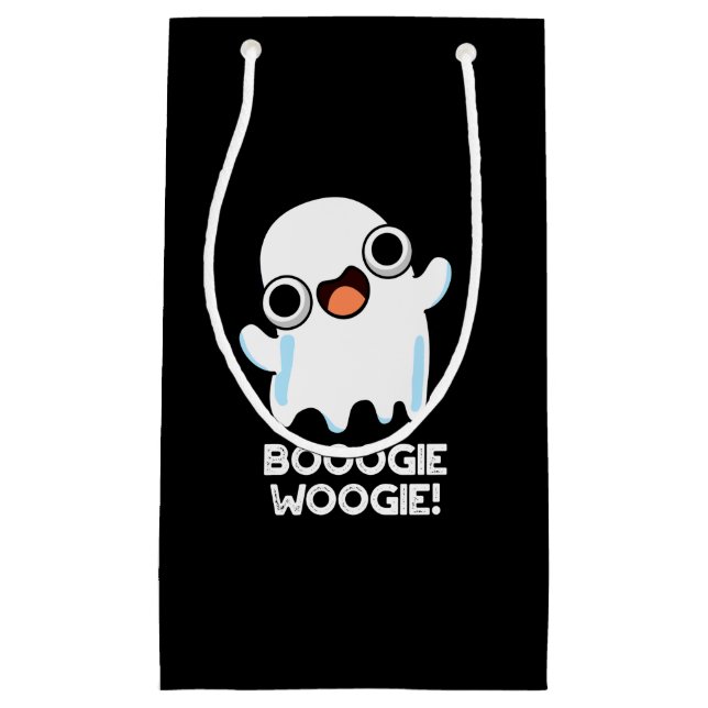 Sacola Para Presentes Pequena Booogie Woogie Funny Music Ghost Pun Dark BG (Frente)