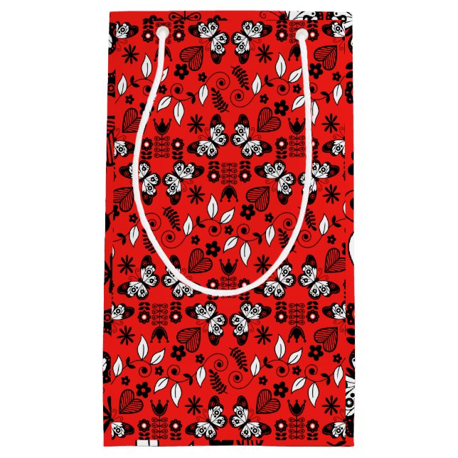 Sacola Para Presentes Pequena Borboleta Escandinávia (Frente)