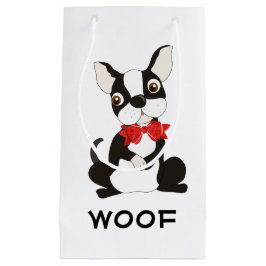 Sacola Para Presentes Pequena Boston Terrier Woof