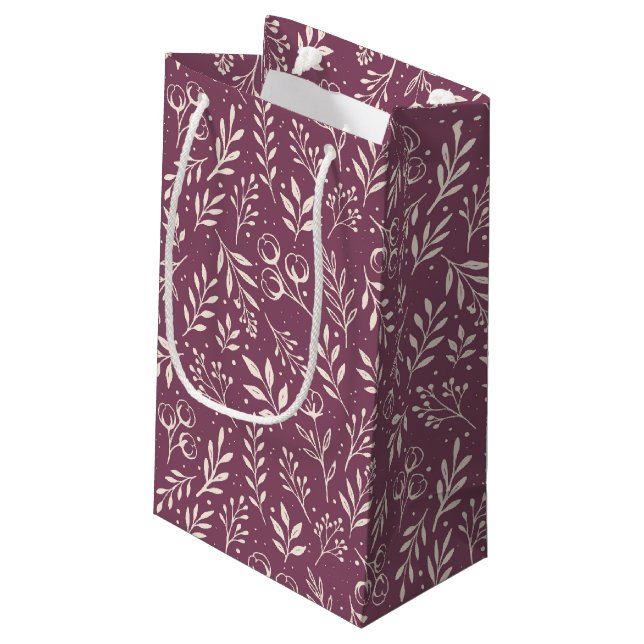 Sacola Para Presentes Pequena Botânica - Pasta Mudada - Saco do Presente (Verso inclinado)