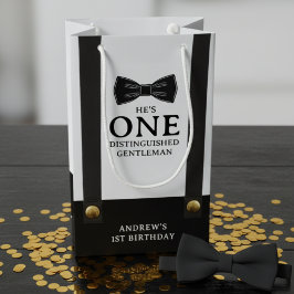 Sacola Para Presentes Pequena Boy 1st Birthday One Distinguished Gentleman