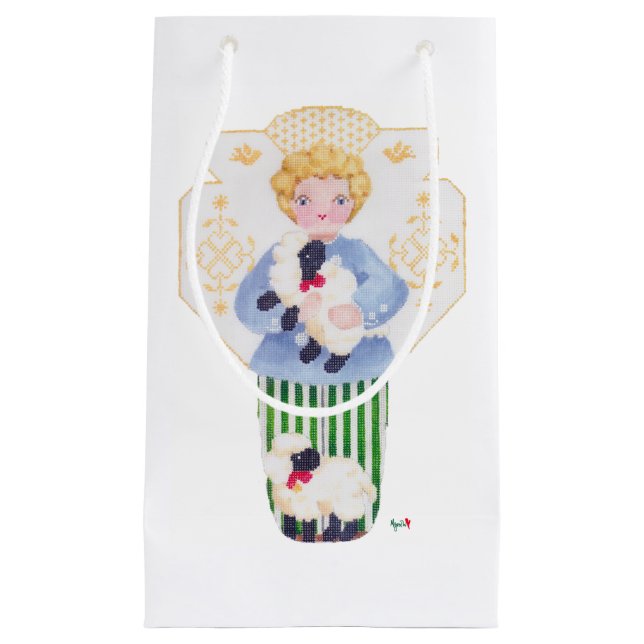 Sacola Para Presentes Pequena Boy Angel com bolsa de presente de Lamb (Frente)