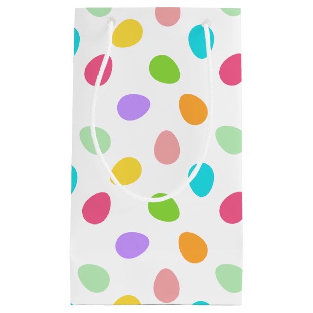 Sacola Para Presentes Pequena Branca de Ovos Básicos (Frente)