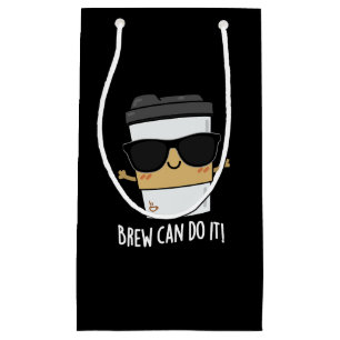Sacola Para Presentes Pequena Breu Pode Fazer Isso Positivo Café Pun Dark BG