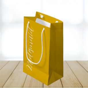 Sacola Para Presentes Pequena Bridesmaid de Casamento de Script Estilizado Amare