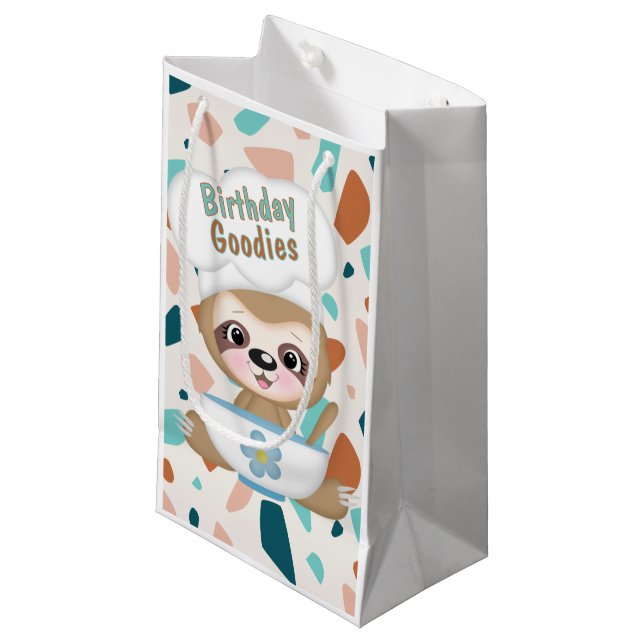 Sacola Para Presentes Pequena Brindes de Aniversário (Frente inclinada)