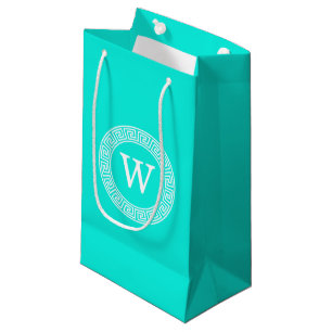 Sacola Para Presentes Pequena Brt Aqua What Grego - Quadro-chave Grego - Monogra