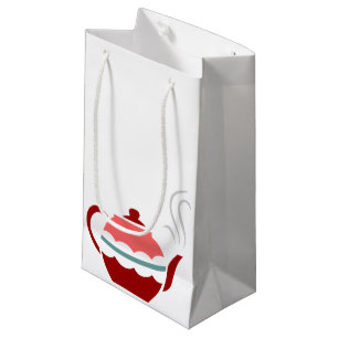 Sacola Para Presentes Pequena Bule cozinhando cor-de-rosa