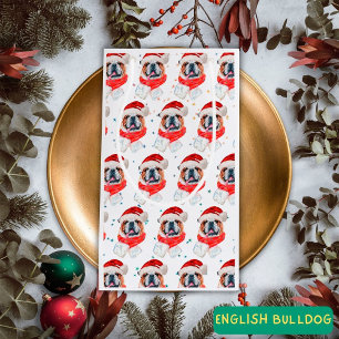 Sacola Para Presentes Pequena Bulldog Inglês Raça do Cão Natal