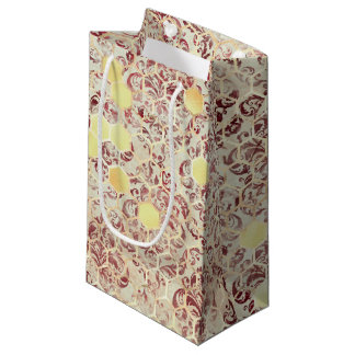 Sacola Para Presentes Pequena Burgundy Bee Series Design Dez