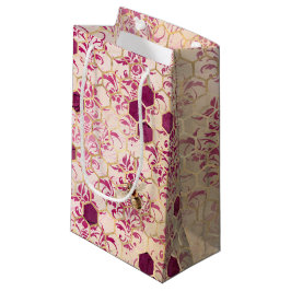 Sacola Para Presentes Pequena Burgundy Bee Series Design Dezesseis