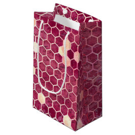 Sacola Para Presentes Pequena Burgundy Bee Series Design Nine