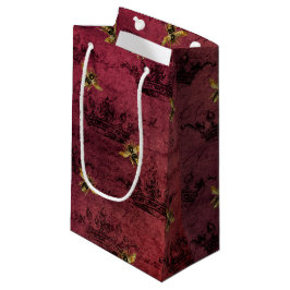 Sacola Para Presentes Pequena Burgundy Bee Series Design quatro