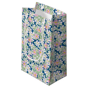 Sacola Para Presentes Pequena Cachorro Rosa bonito Rosa no Saco de Presente Azul