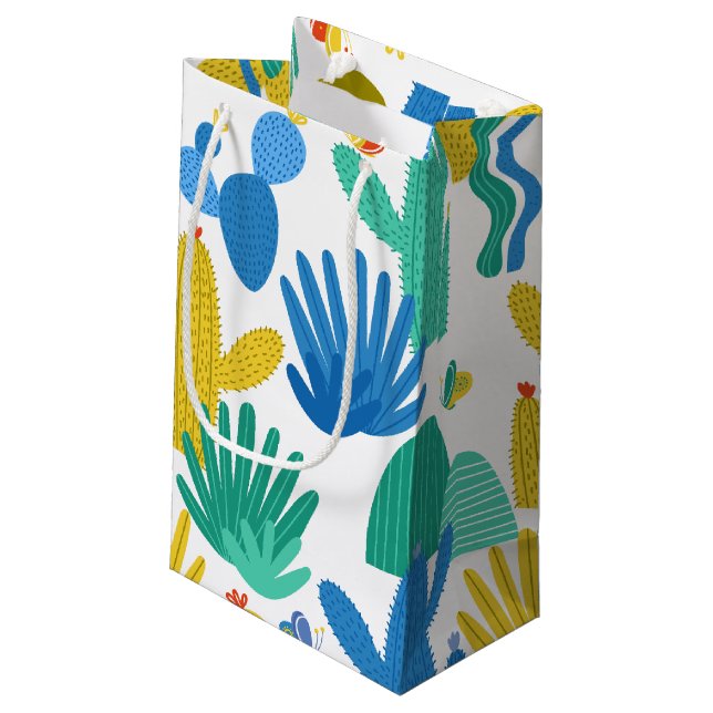 Sacola Para Presentes Pequena Cactus Gift Bag (Verso inclinado)