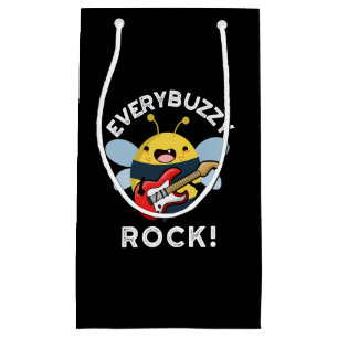 Sacola Para Presentes Pequena Cada Buzzy Rock Música Engraçada Bebe Escuro BG