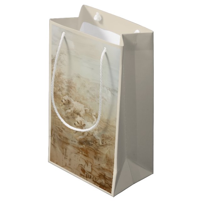 Sacola Para Presentes Pequena Cães - Saco do presente (Frente inclinada)