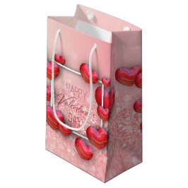 Sacola Para Presentes Pequena Caixa de Presente Pequeno com Glitter do Coração V