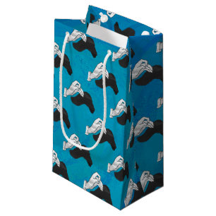 Sacola Para Presentes Pequena Camelo da sombra no azul