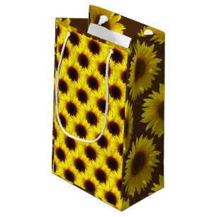 Sacola Para Presentes Pequena Campos de girassol