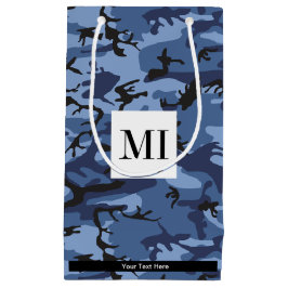 Sacola Para Presentes Pequena Camuflagem Azul marinho, Militar, Exército