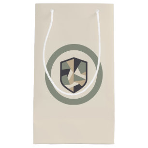 Sacola Para Presentes Pequena Camuflagem Geométrica Moderna Militar