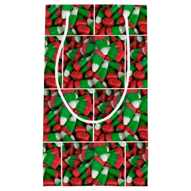 Sacola Para Presentes Pequena Canteiro de Natal (Frente)