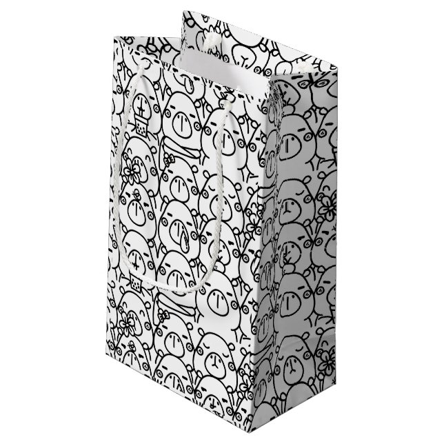 Sacola Para Presentes Pequena Capybara (Verso inclinado)