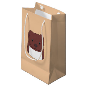 Sacola Para Presentes Pequena Cara da doninhas