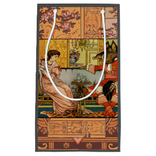 Sacola Para Presentes Pequena Caracteres de Contorno de Fada Clássica da Besta