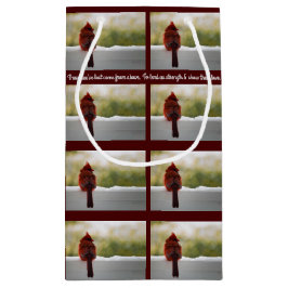 Sacola Para Presentes Pequena Cardeal com Visitor do poema do Céu