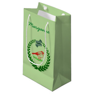 Sacola Para Presentes Pequena Cardeal No Meio Da Rua De Natal
