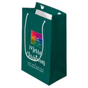 Sacola Para Presentes Pequena Carregar Modelo de Logotipo Promocional Feliz Nata
