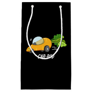 Sacola Para Presentes Pequena Carroçaria Engraçado Carrot Pun Dark BG