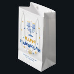 Sacola Para Presentes Pequena Cartão de Férias "Feliz Hanukkah"<br><div class="desc">Sacos de presentes Feliz Hanukkah,  personalizados e festivos.</div>