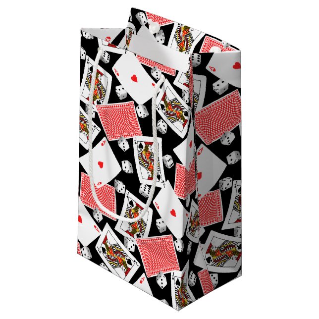 Sacola Para Presentes Pequena Cartões e dados (Frente inclinada)