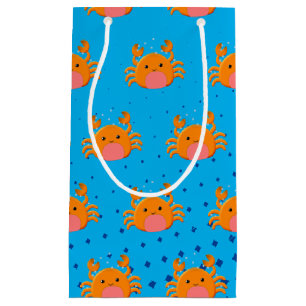 Sacola Para Presentes Pequena Cartoon Bonito Caranguejo Azul