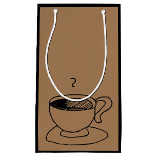 Sacola Para Presentes Pequena Cartoon Cartoon Café Copa Demitasse Cartoon