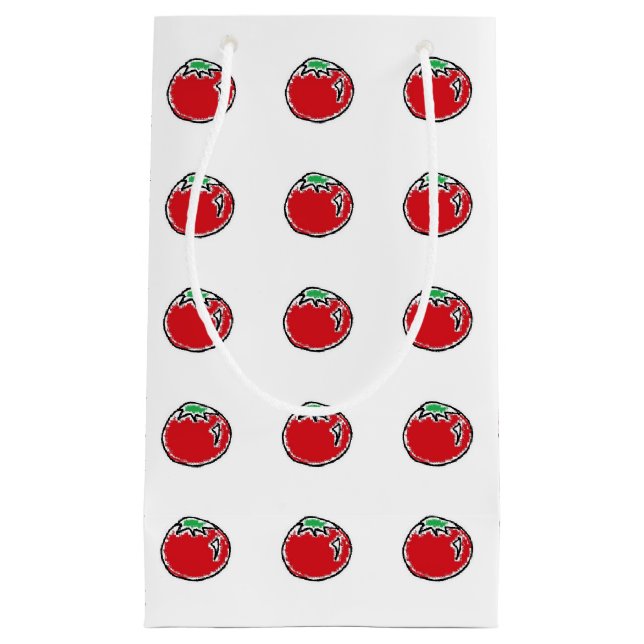 Sacola Para Presentes Pequena Cartoon Cheery Cherry Tomato (Frente)