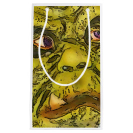 Sacola Para Presentes Pequena Cartoon Preto Monstro da Tartaruga Cerrante