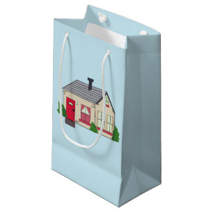 Sacola Para Presentes Pequena Casa Aconchegante