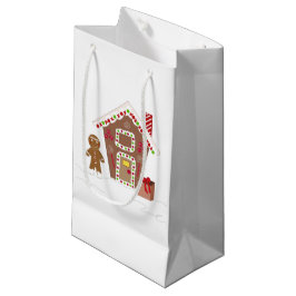 Sacola Para Presentes Pequena Casa de Pão de Mel