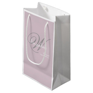 Sacola Para Presentes Pequena Casamento Bridesmaid Gift Modern Monograma Chic